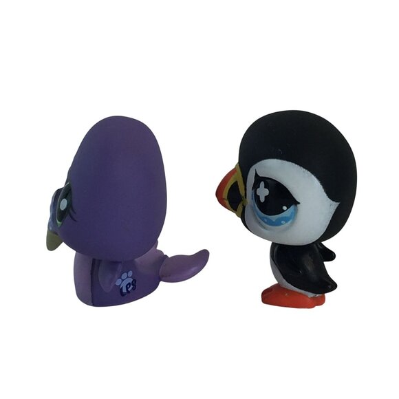 Littlest Pet Shop LPS #1085 Penguin #654 Puffin #1511 Walrus Arctic Figures - Picture 3 of 15